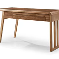 Modern Wooden Desk With Minimalist Design Single Drawer And Slim Legs