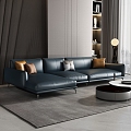 Blue Sofa Modern Corner Sofa 3d model