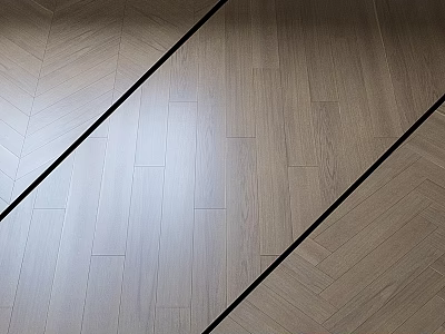 Wooden Floor Components Featuring Herringbone Pattern Straight Planks And Black Dividing Strips 3d model