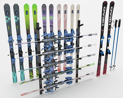 Modern Snowboard Ski Double Board 3d model