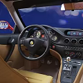 Car Interior With Steering Wheel Dashboard And Gear Shift Lever 3d model
