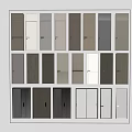 Modern Hinged Doors In Various Colors And Different Designs For Home 3d model