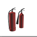 Four Red Fire Extinguishers As Essential Fire Safety Equipment For Emergencies