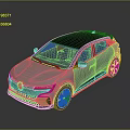 Renault Modern Crossover SUV With White Body Black Roof And Stylish Front Design Alloy Wheels