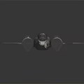 Futuristic Starfighter Spacecraft With Multiple Engines Metallic Wings And Detailed Structure