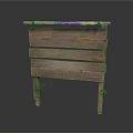 Rustic Wooden Sign With Stacked Wooden Planks And Side Posts Plus Top Crossbar