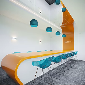 Modern Meeting Room Meeting Table and Chair 3d model
