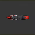 Futuristic Red And White Motorcycle With Sleek Black Accents And Sporty Modern Design