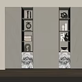 Bookcase Bookshelf Display Cabinet Book Ornaments Multifunctional Decorative Cabinet Combination Bookcase Open Bookcase 3d model