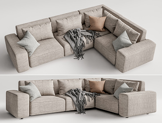 Modern corner sofa Dienne multiplayer corner sofa 3d model