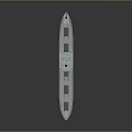 White Ship Model With Red Bottom And Deck Structures On Reflective Surface