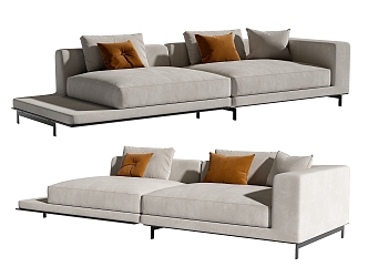 Double sofa 3d model