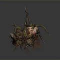 Moss Covered Tree Humanoid Creature Character With Root Legs And Branch Arms 3d model
