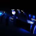 Modern Illuminated Archway With Blue Lighting For Gemdale Commercial Display Setup