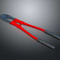 High Quality Red Bolt Cutters With Black Ergonomic Handles For Professional Hardware Tools Use
