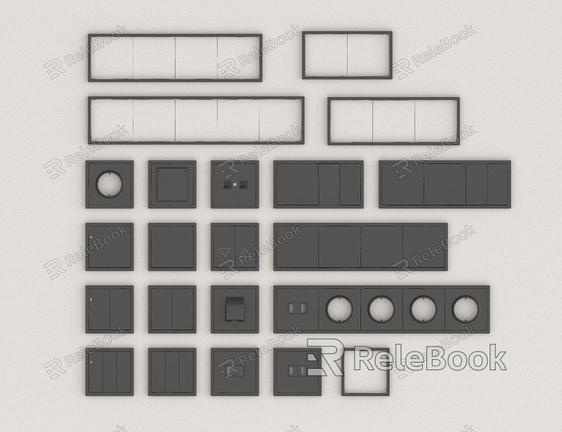 Switch panel water and electricity socket model