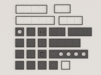 Switch panel water and electricity socket model