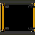 Black and Yellow Hard Shell Equipment Case With Reinforced Frames and Ergonomic Handles