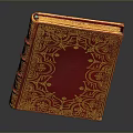 Red Covered Decorative Life Supply With Exquisite Gold Ornate Patterns And Shiny Surface