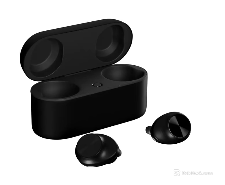 Wireless Earbuds With Open Charging Case And Portable Audio Design Headphones 3d model 
