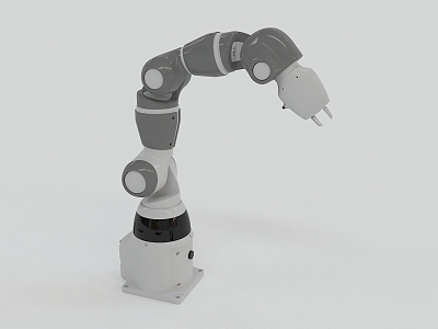 Modern mechanical arm assembly robot 3d model