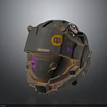 Unique Rustic Helmet with Vintage Design Colorful Decorations and Rusty Finish for Stylish Apparel