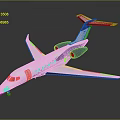 Modern Passenger Jet With White Fuselage Blue Purple Accents And Sleek Exterior Design
