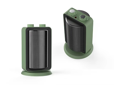 Modern Green Electric Heaters With Mesh Front And Control Knobs 3d model
