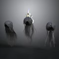 Stylish Long Hair Wigs In Various Designs With Decorative Elements For Daily Use