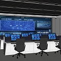 Command and Control Center Monitoring Room Command Room 3d model