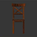 Classic Wooden Chair With Cross Back Design And Solid Wood Structure