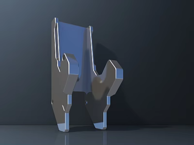 Modern Metallic Road Infrastructure Component With Sturdy Support Structure Design 3d model