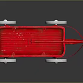 Vintage Red Spearhead Wagon With White Wheels Metal Body And Classic Design