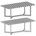 Black Wooden Coffee Table With Modern Metal Legs And Smooth Surface
