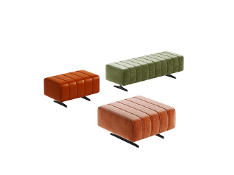 Modern sofa stool 3d model