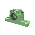 Green Mechanical Bearing Housing With Mounting Base And Inner Bearing