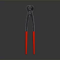 Industrial Pliers With Black Metal Body And Red Handles For Professional Use