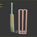 High Quality Wooden Cricket Sports Equipment Set With Bat Stumps And Ball