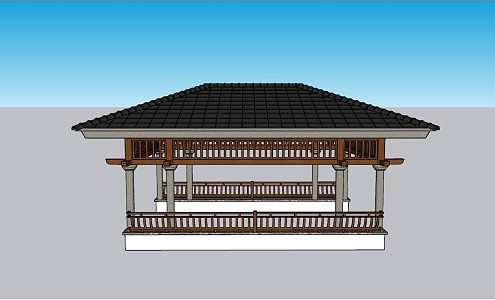 pavilion ancient built pavilion four corner pavilion chinese pavilion beauty rely on european pavilion new chinese pavilion 3d model