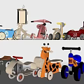 Colorful Electric Toys Tricycles Cars and Animal Shaped Designs for Kids Playtime Fun