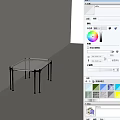 Modern Minimalist Dining Table with Transparent Glass Top and Metal Frame Legs