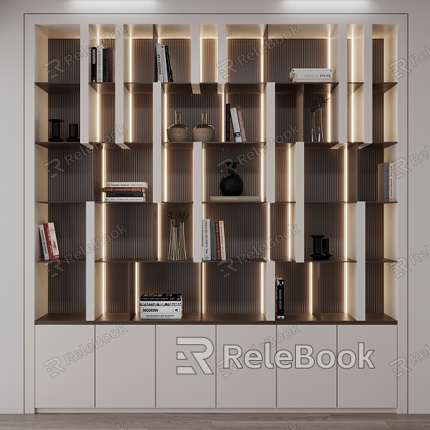 Modern bookcase model