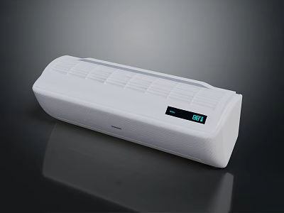 Modern White Air Cooler Fan Featuring Digital Display Sleek Design and Efficient Cooling 3d model