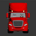 Red Semi Truck Cab With Shiny Exterior And Modern Front Design