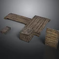 Wooden Household Supplies Featuring Pallets Crates Planks And Storage Boxes