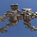 Futuristic Mechanical Animal With Detailed Metal Structure Multiple Legs And Weaponry
