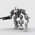 LEGO Toy Blocks Fighting Robot Gundam Mech Warrior Transformers 3d model