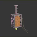 Solenoid Valve With Metal Housing Red Coil Black Wires And Metal Rod
