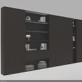 Modern Bookcase Design With Open Shelves Cabinet Doors Books Decorative Lamp And Storage Boxes