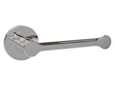Modern Silver Metal Door Handle With Sleek Cylindrical Design For Home 3d model